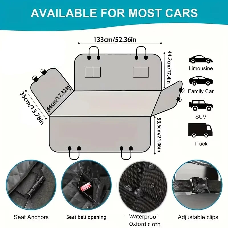Dog Car Seat Cover – Waterproof Back Seat Hammock