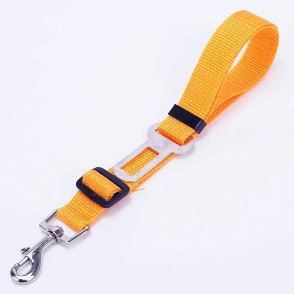 Adjustable Dog Car Seat Belt – Nylon Reflective Travel Harness