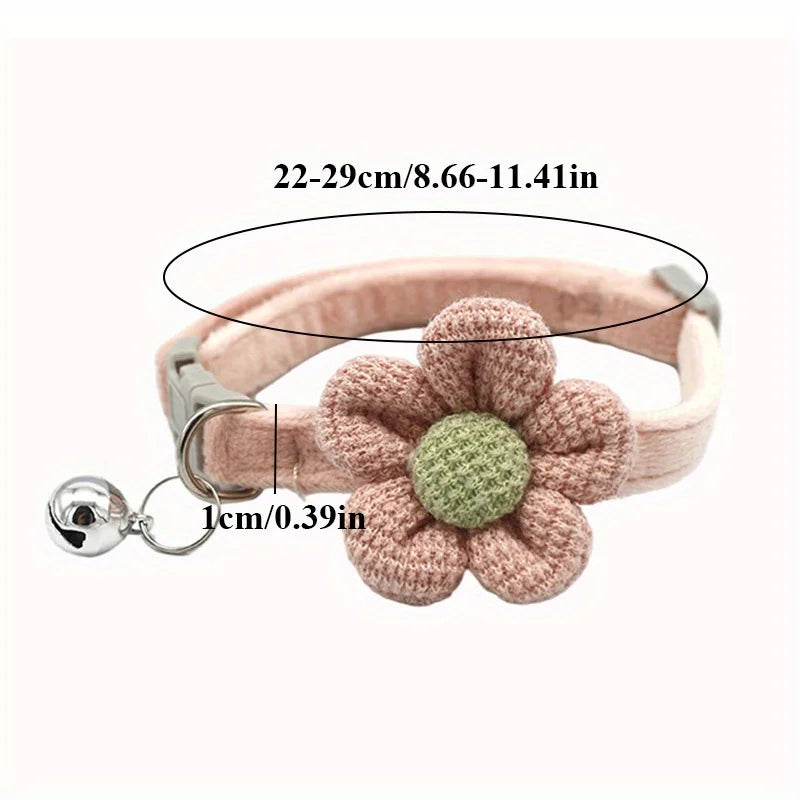 Plaid Cat Collar with Tie Bow, Adjustable Nylon Pet Accessory