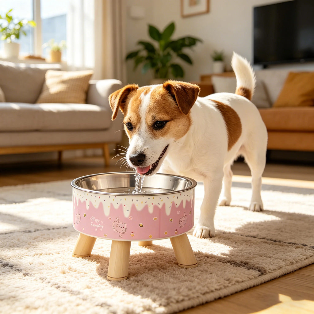 Elevated Cat Bowl Stainless Steel Raised Feeding Dish