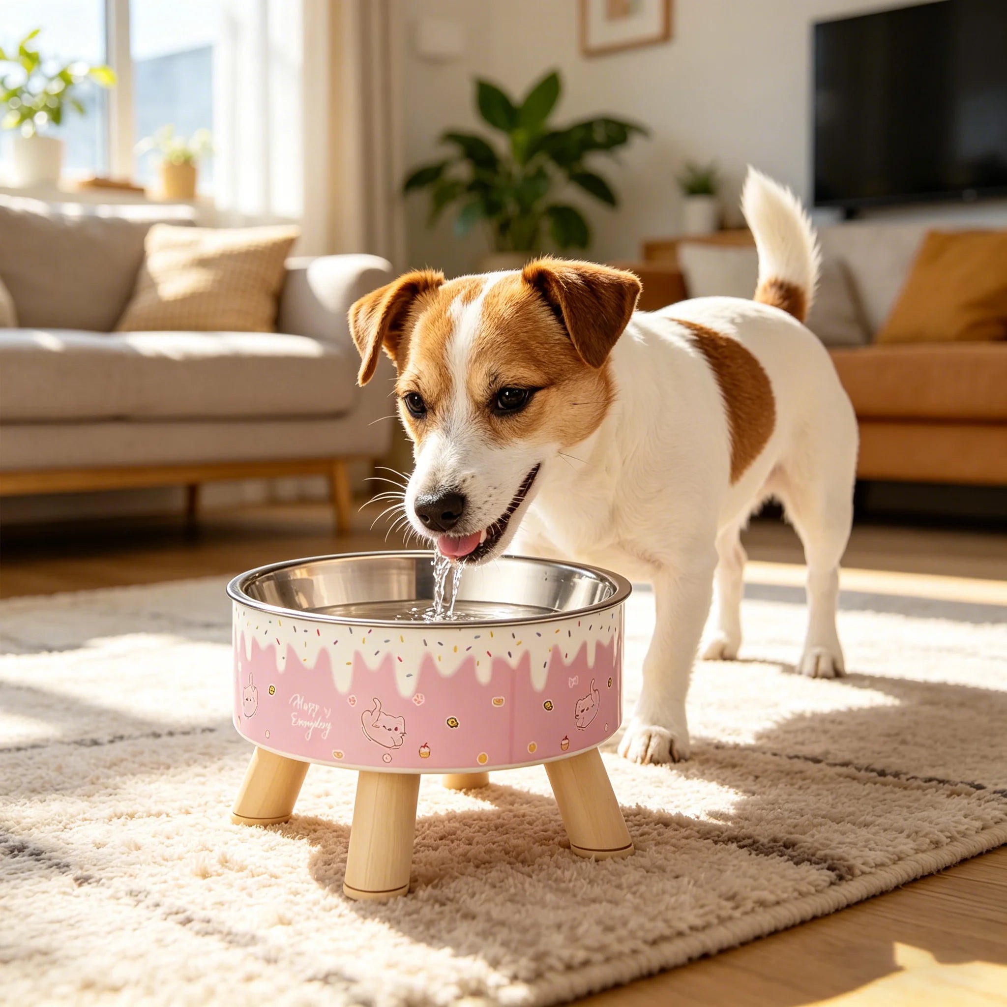 Elevated Cat Bowl Stainless Steel Raised Feeding Dish