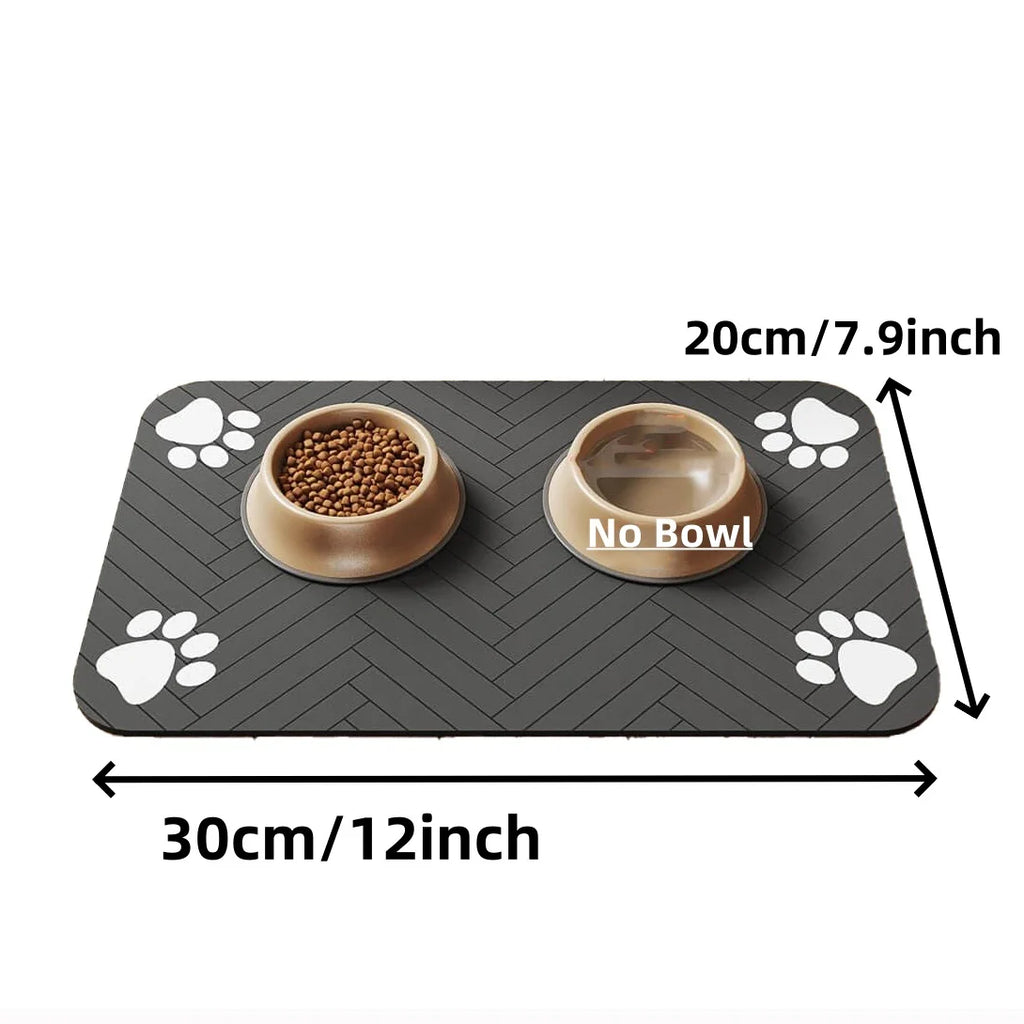 Pet Feeding Mat, Absorbent Waterproof Bowl Mat for Dogs & Cats