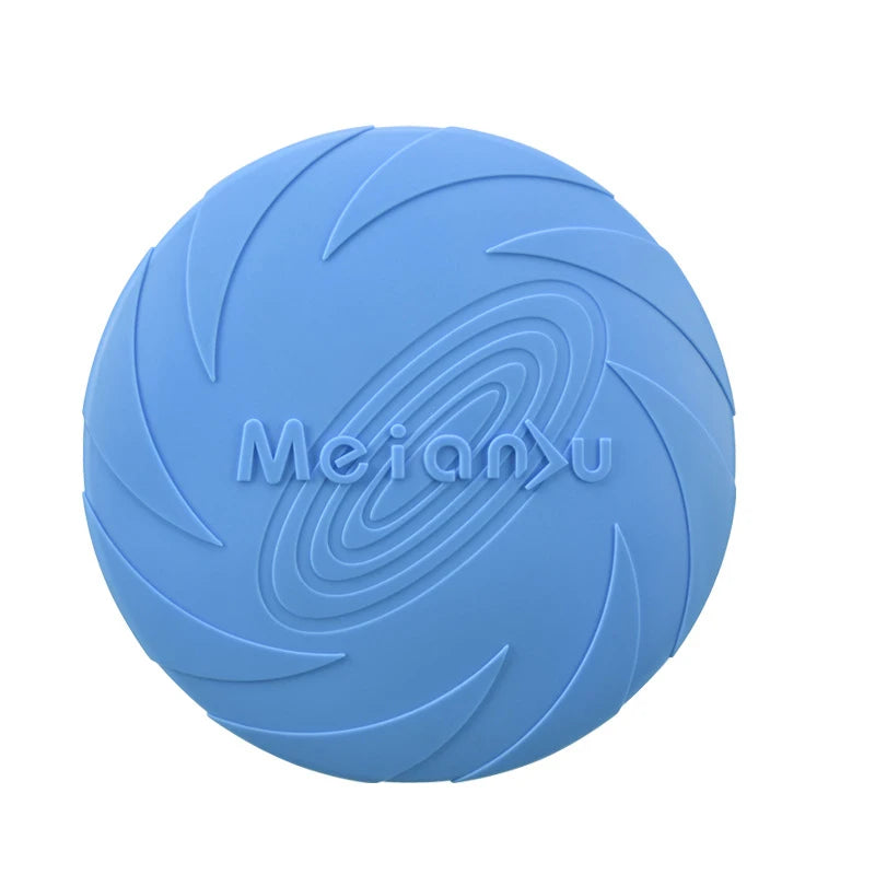 Dog Flying Disc, Silicone Interactive Frisbee Toy for Outdoor Play
