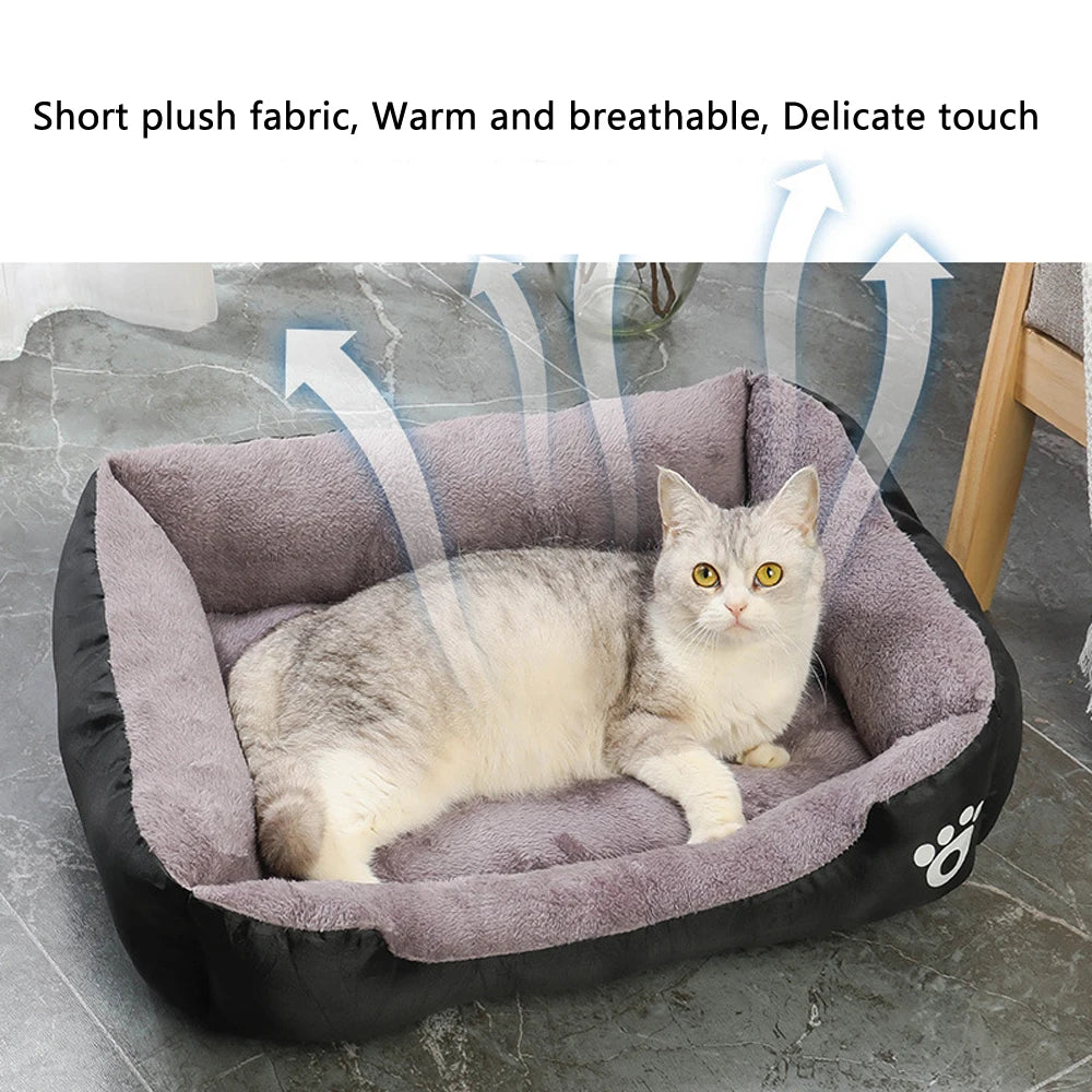 Soft Dog Sofa Bed – Washable Waterproof Warm Bed for Medium Dogs