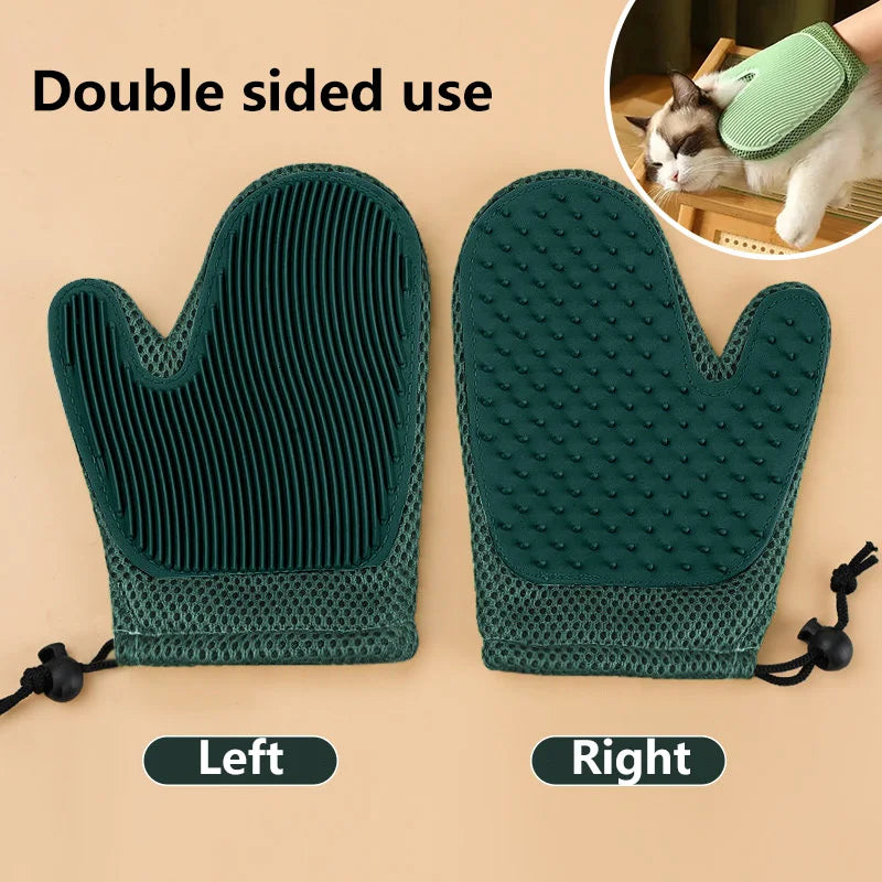 Pet Grooming Glove – Hair Removal & Massage Brush