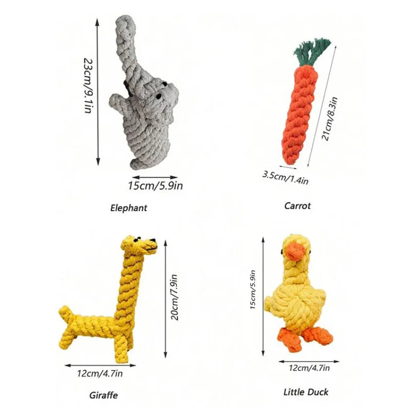 Rope Dog Toy – Knotted Cotton Chew Toy for Small & Medium Dogs
