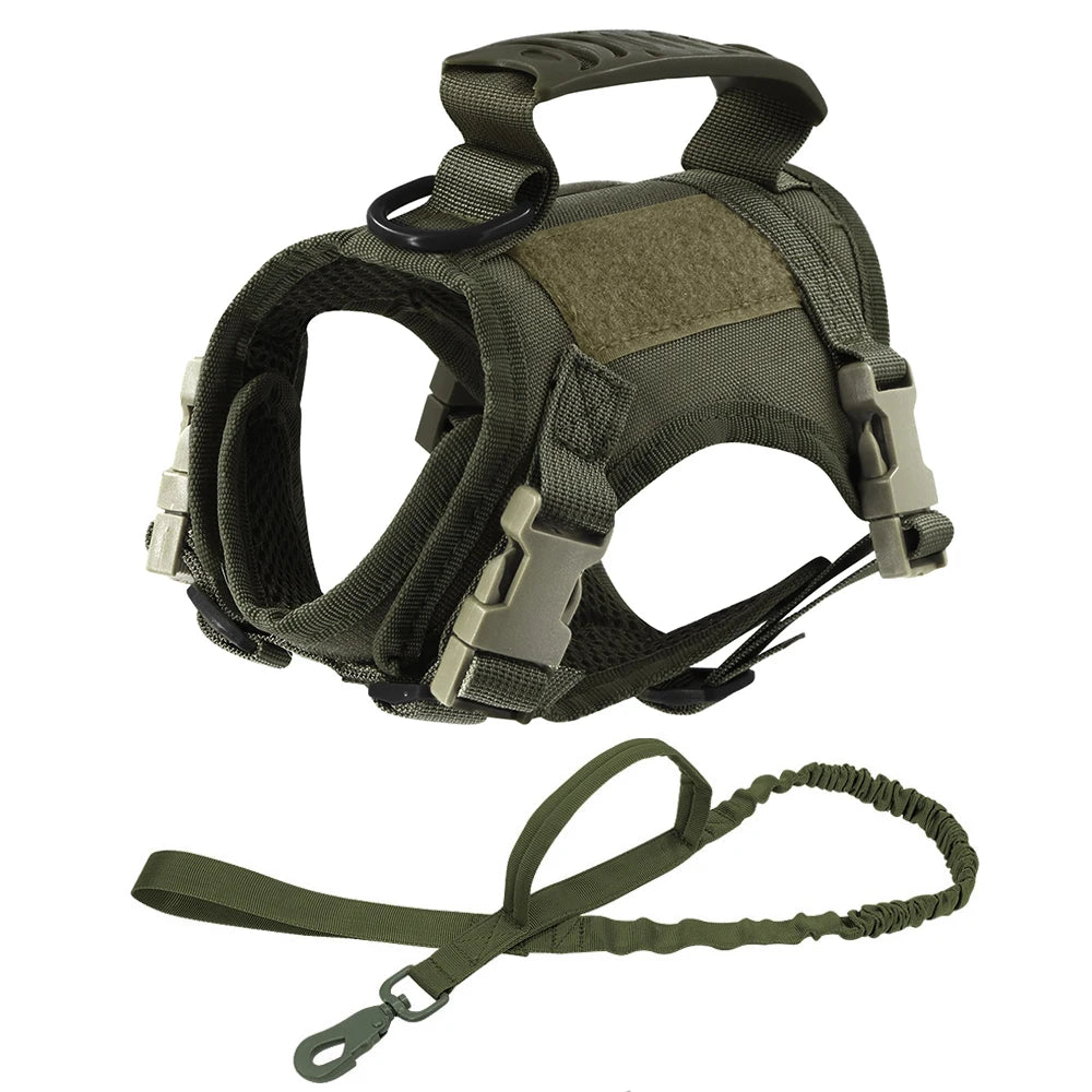 Tactical Cat Harness – Adjustable Soft Mesh Pet Vest