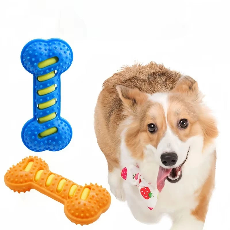 Rubber Dog Bone – Squeaky Chew & Interactive Toy