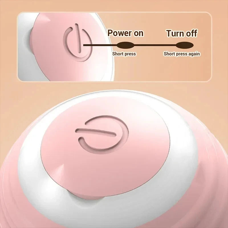 Automatic Interactive Cat Toy Ball – USB Rechargeable Rolling Toy
