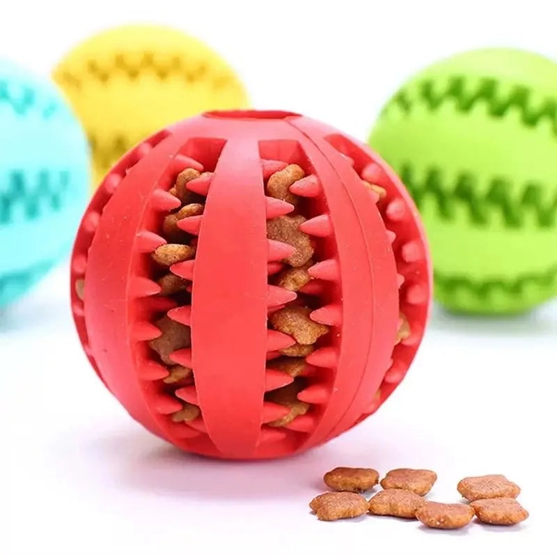 Dog Teething Toy – Rubber Chew Ball & Interactive Puzzle Toy