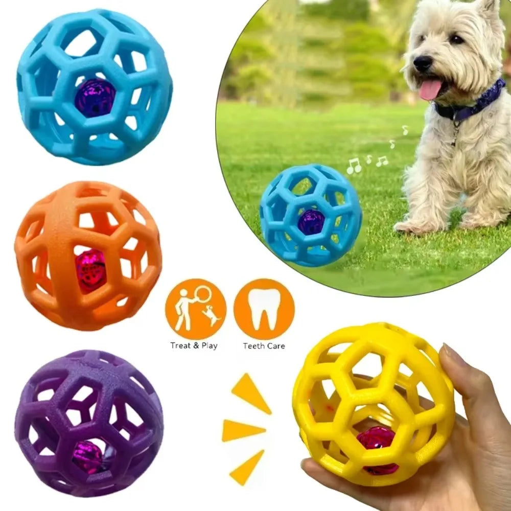 Dog Chew Toy Rubber Ball for Teeth Cleaning & Training