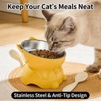 Elevated Cat Bowl – Inclined Food & Water