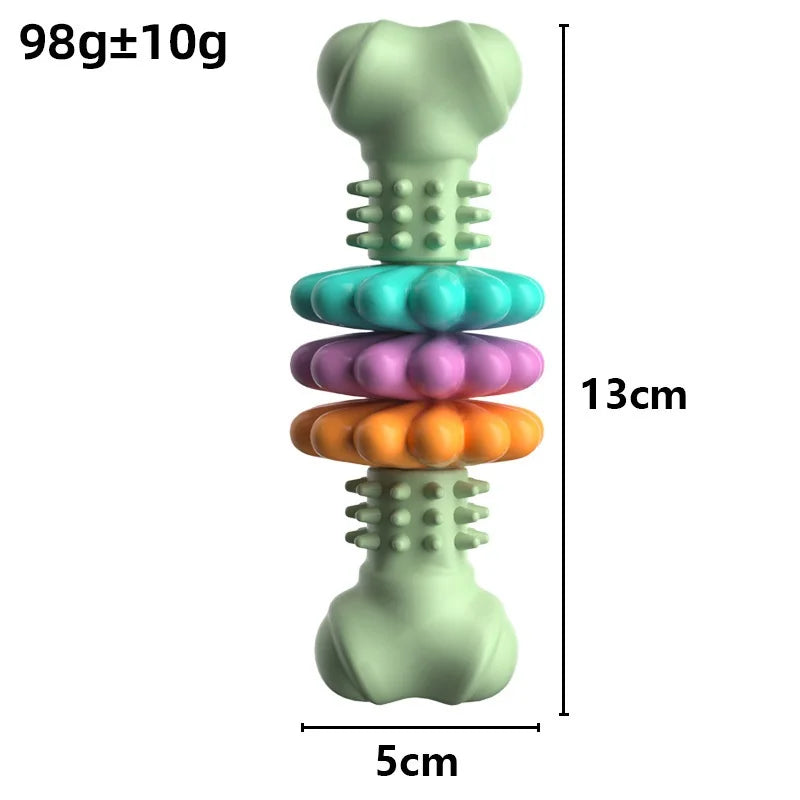 Dog Teething Toy, TPR Chew Stick & Treat Dispensing Toy