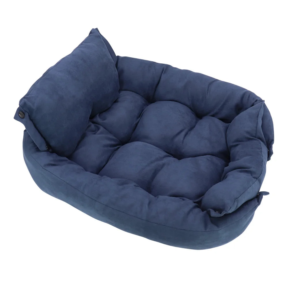 Warm Dog Sofa Bed – Thick Washable Winter Bed for Dogs & Cats
