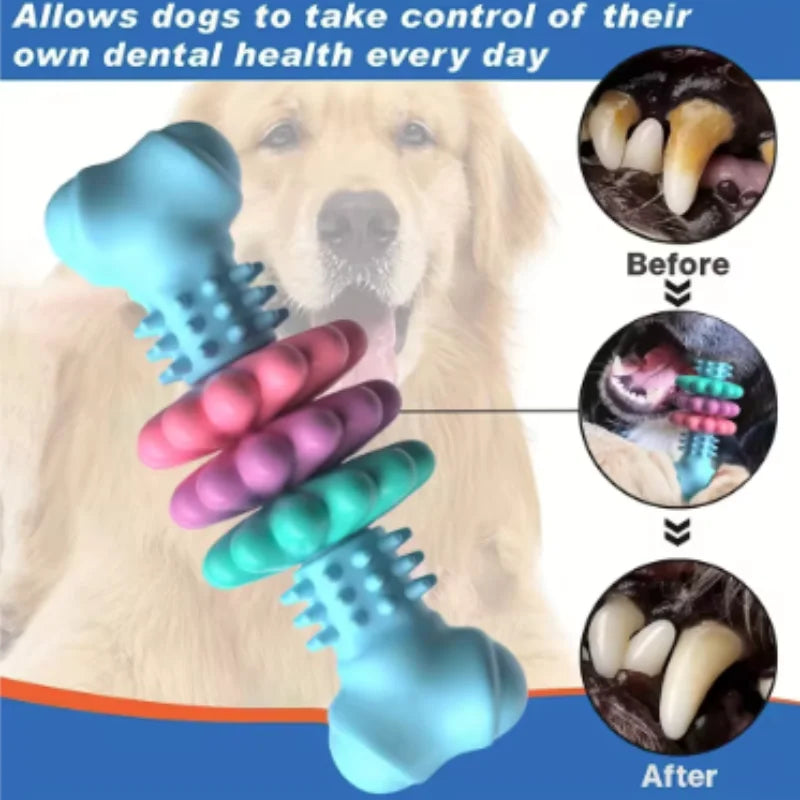 Dog Teething Toy, TPR Chew Stick & Treat Dispensing Toy