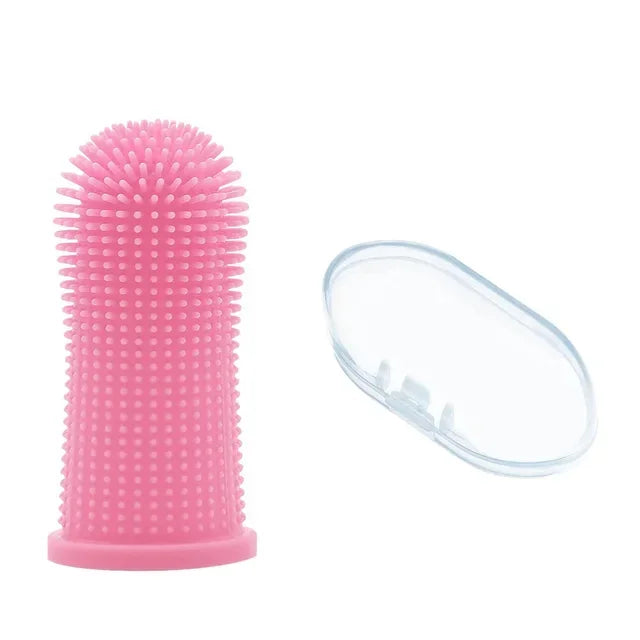 Dog Finger Toothbrush – Soft Silicone Pet Teeth Cleaning Brush