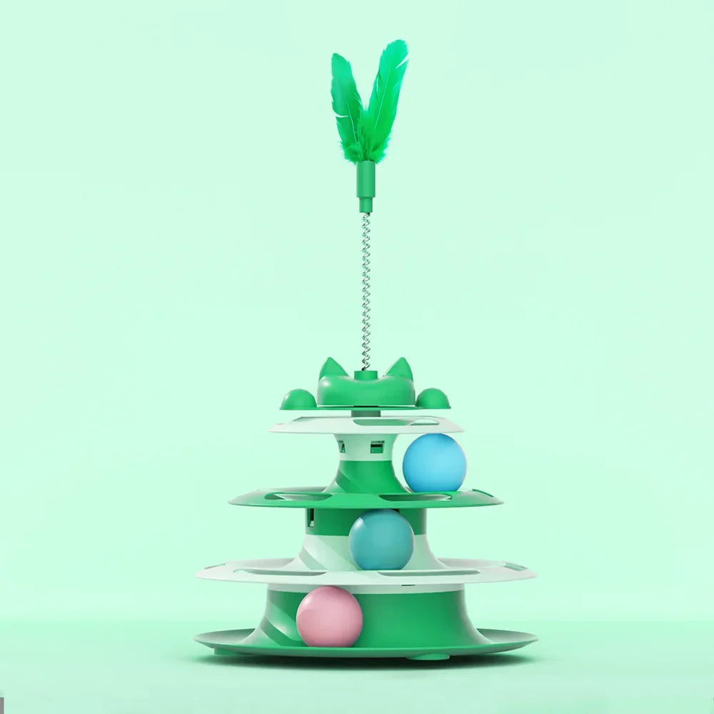 Interactive Cat Toy – Turntable Ball & Stick Play Toy