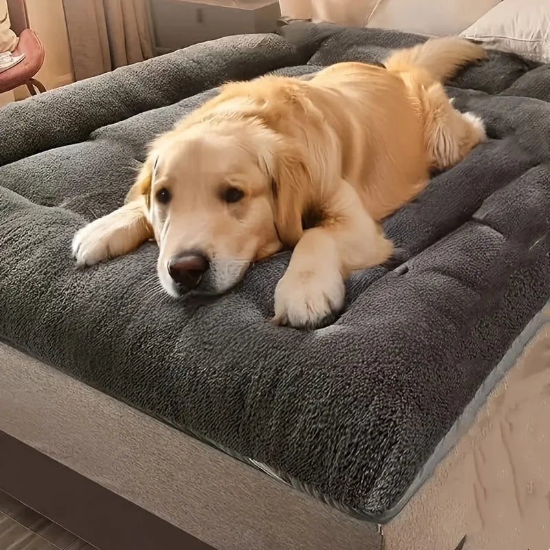 Plush Dog Bed – Oversized Soft Sofa Crate Pad for Cats & Dogs