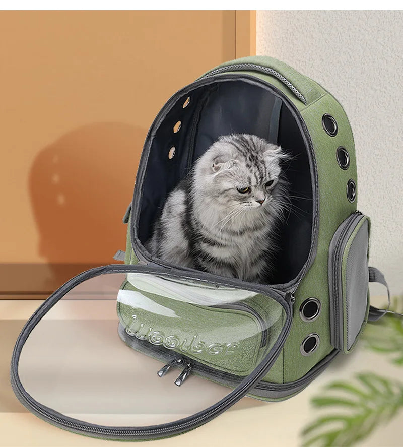 Cat Carrier Backpack – Transparent Breathable Pet Travel Bag