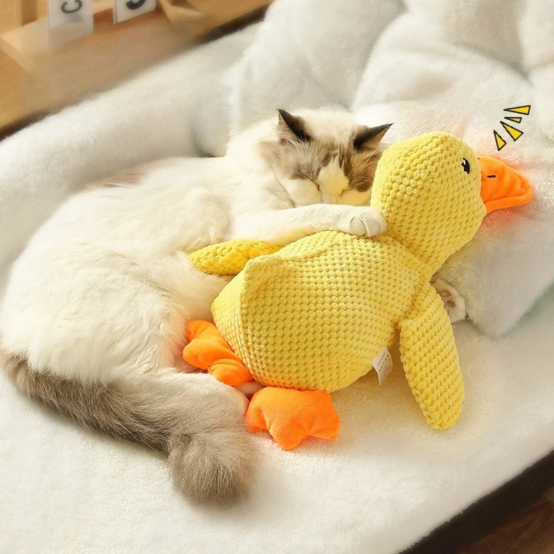 Plush Dog Toy Duck Squeaky Chew Toy for Small & Large Dogs