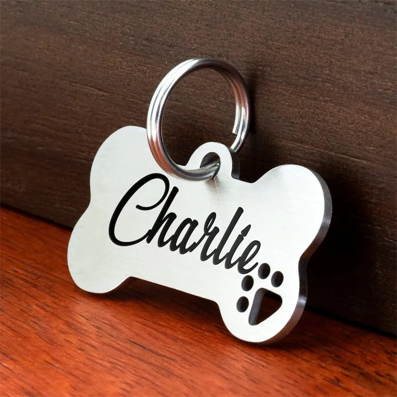 Personalized Dog ID Tag – Engraved Stainless Steel Pet Tag