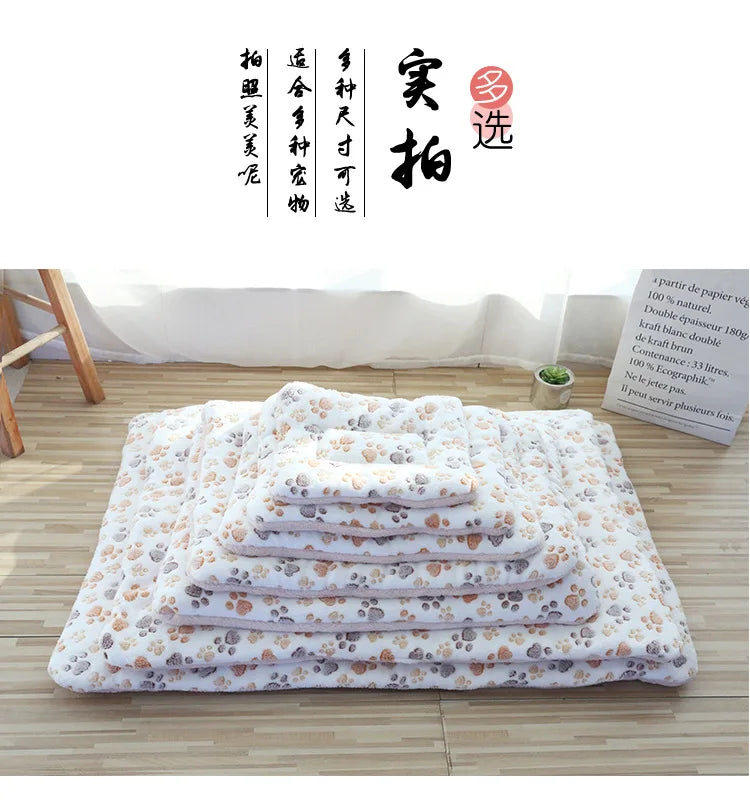 Cat Bed Mat – Double-Sided Plush Washable Bed for Cats & Small Dogs