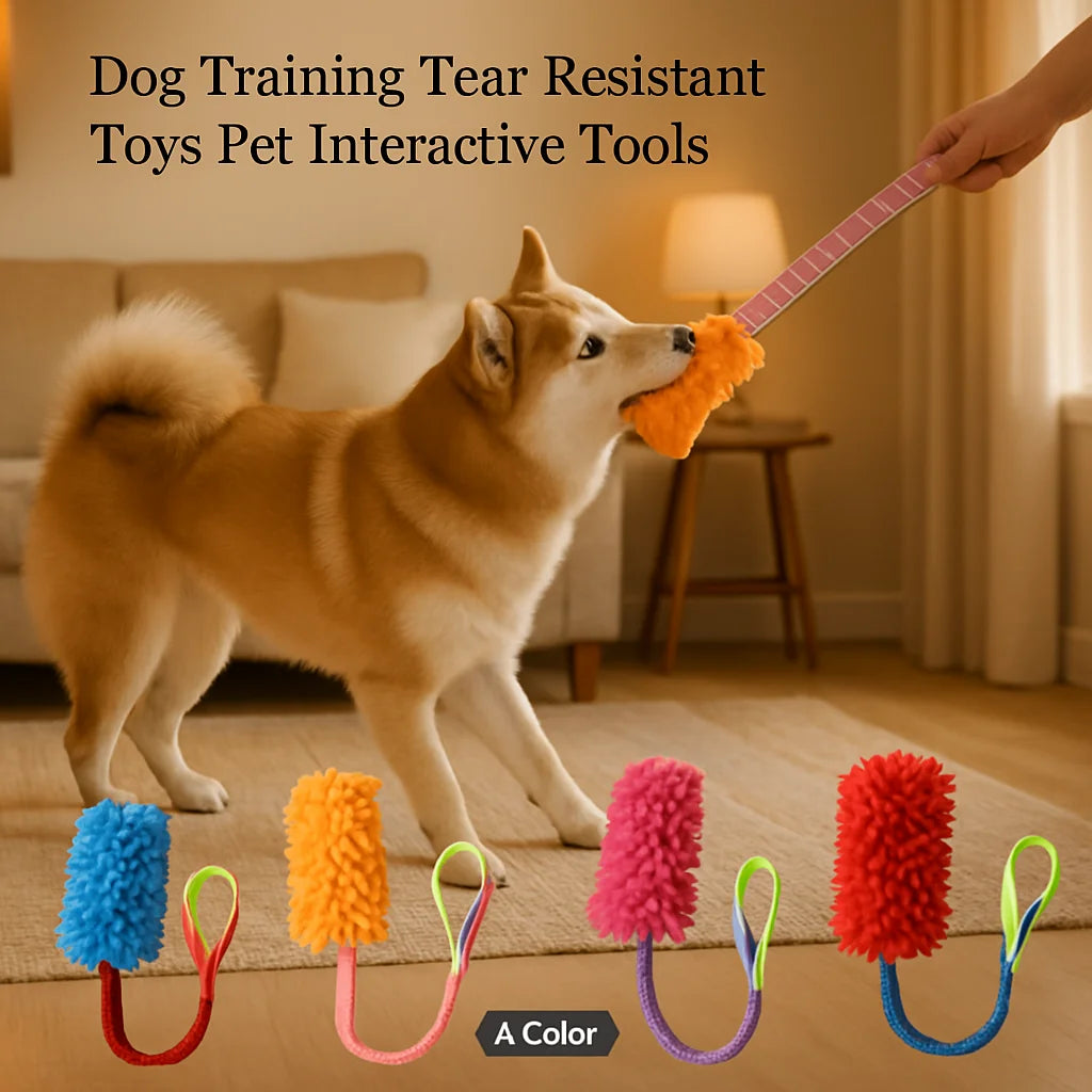 Plush Dog Chew Toy – Interactive Tug & Pulling Rope