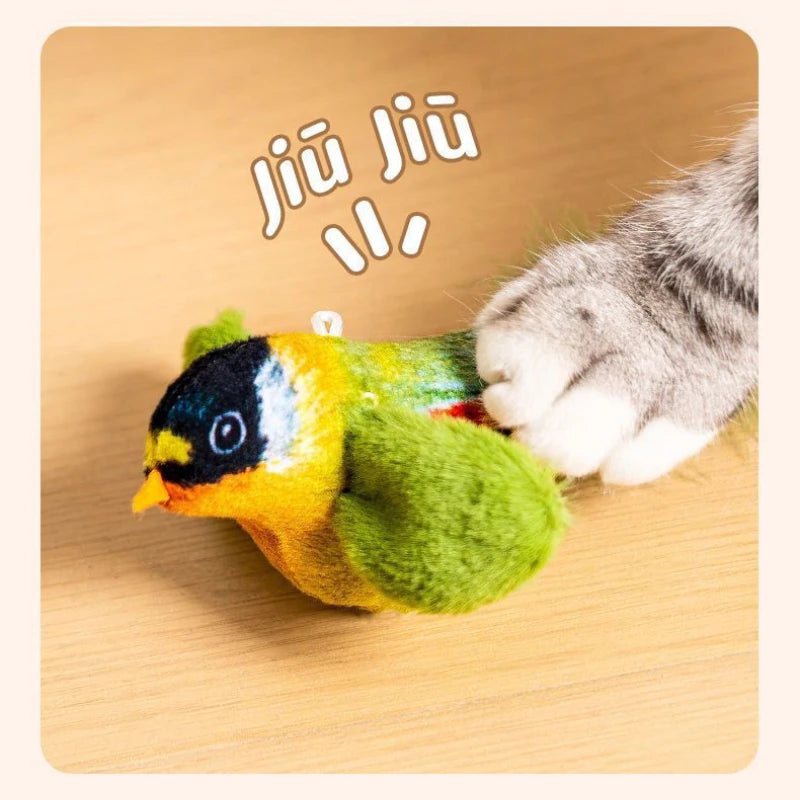 Interactive Cat Toy – Hanging Bird with Realistic Sound