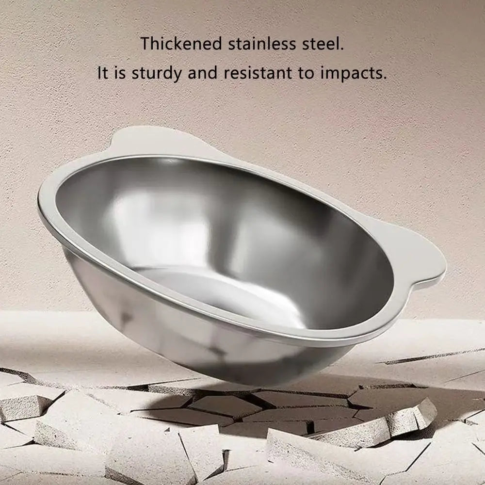 Elevated Cat Bowl – 15° Raised Stainless Steel Feeder