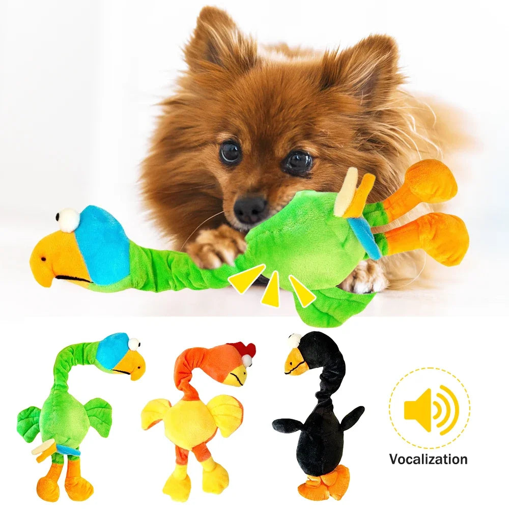 Squeaky Dog Toy – Chicken Plush Chew & Interactive Puppy Toy