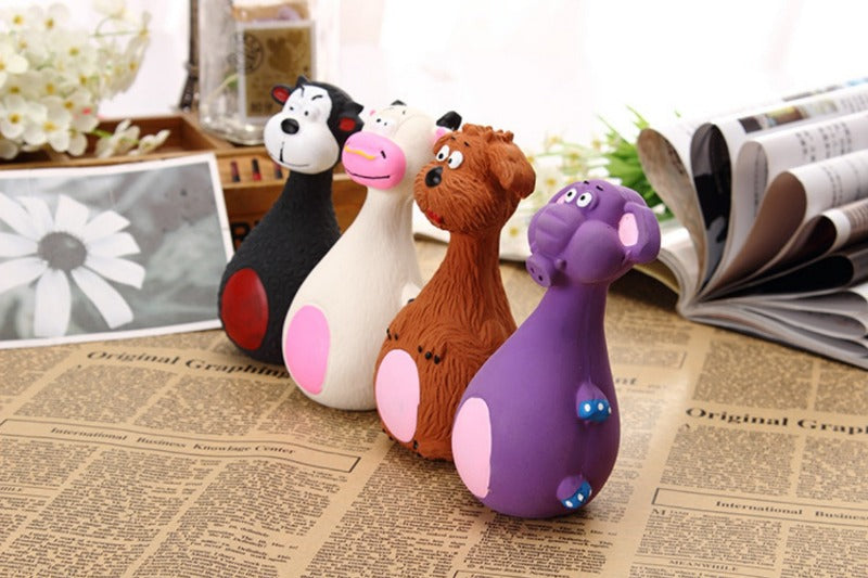 Dog Chew Toy Rubber Squeaky Dental Toy for Dogs & Cats  Character count: 55
