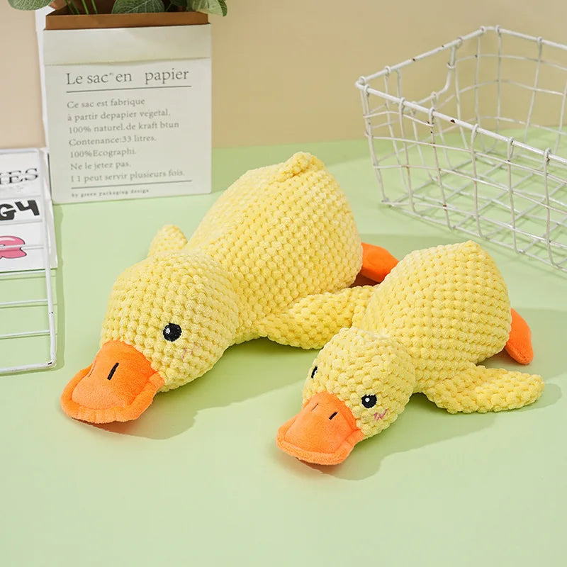 Plush Dog Toy Duck Squeaky Chew Toy for Small & Large Dogs