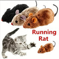 Wind Up Mouse Cat Toy – Lifelike Plush Running Pet Toy