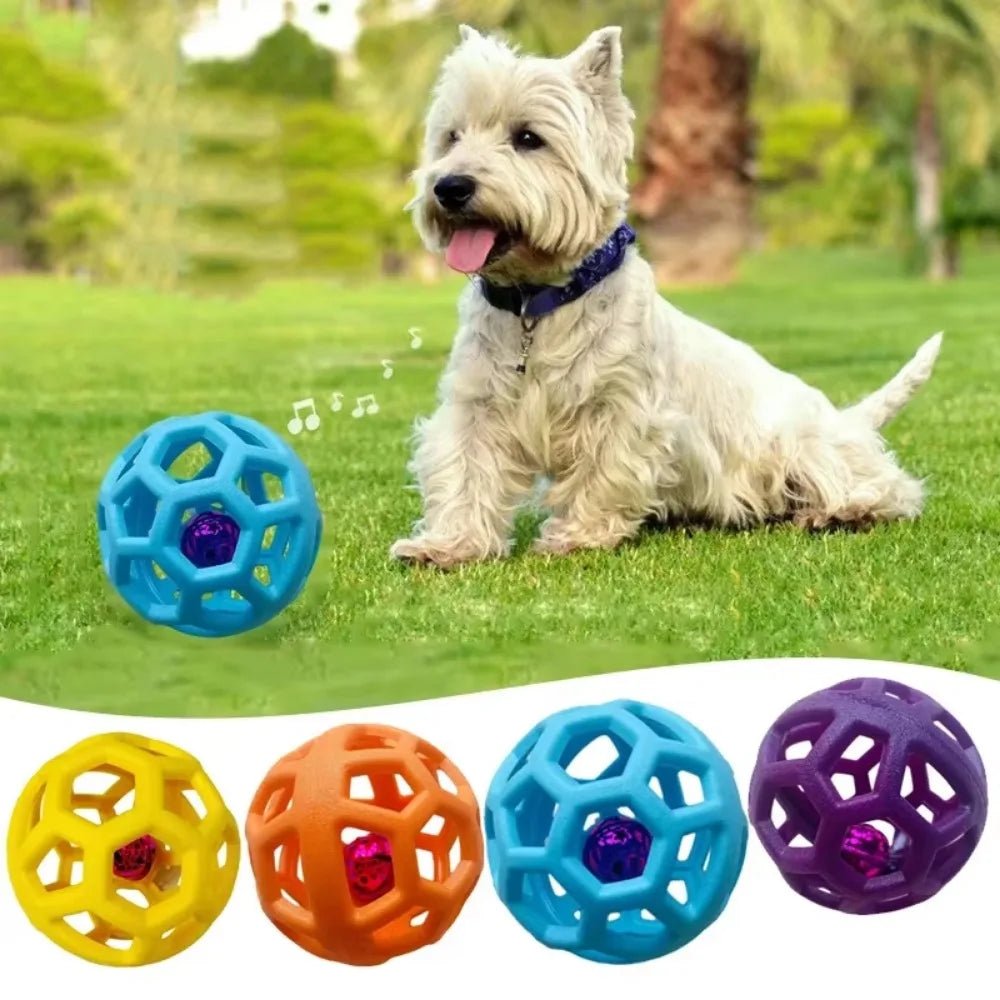 Dog Chew Toy Rubber Ball for Teeth Cleaning & Training