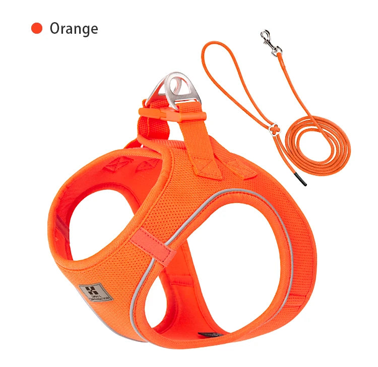 Dog Harness and Leash Set – Adjustable Reflective Puppy Harness