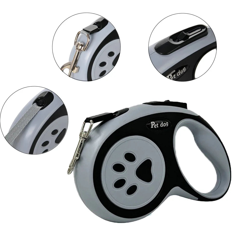 Retractable Dog Leash – 3M/5M Nylon Lead for Outdoor Walking