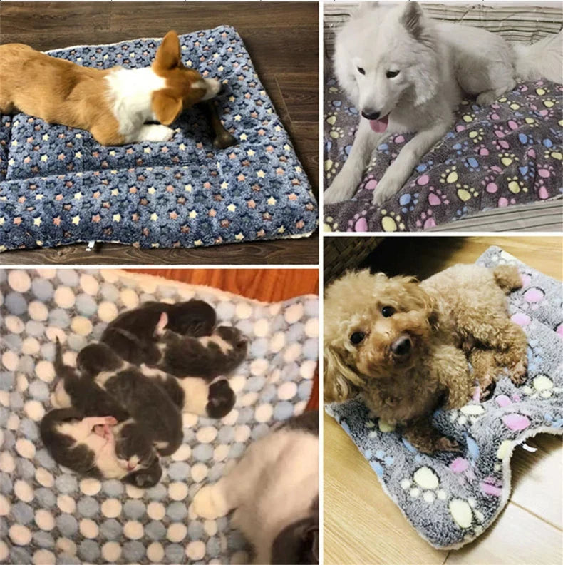 Dog Sleeping Mat – Washable Flannel Winter Bed for Small to Large Dogs