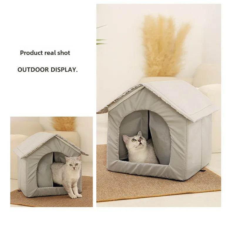 Outdoor Cat House – Waterproof Winter Pet Cave