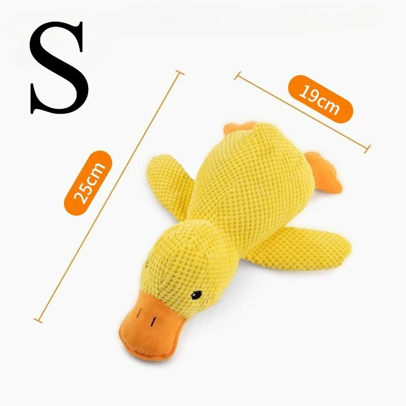Plush Dog Toy Duck Squeaky Chew Toy for Small & Large Dogs