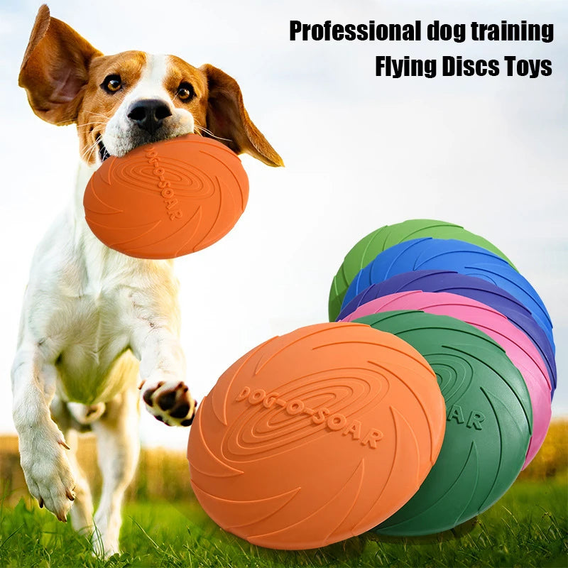 Dog Flying Disc, Soft Rubber Outdoor Toy for Training and Fetch