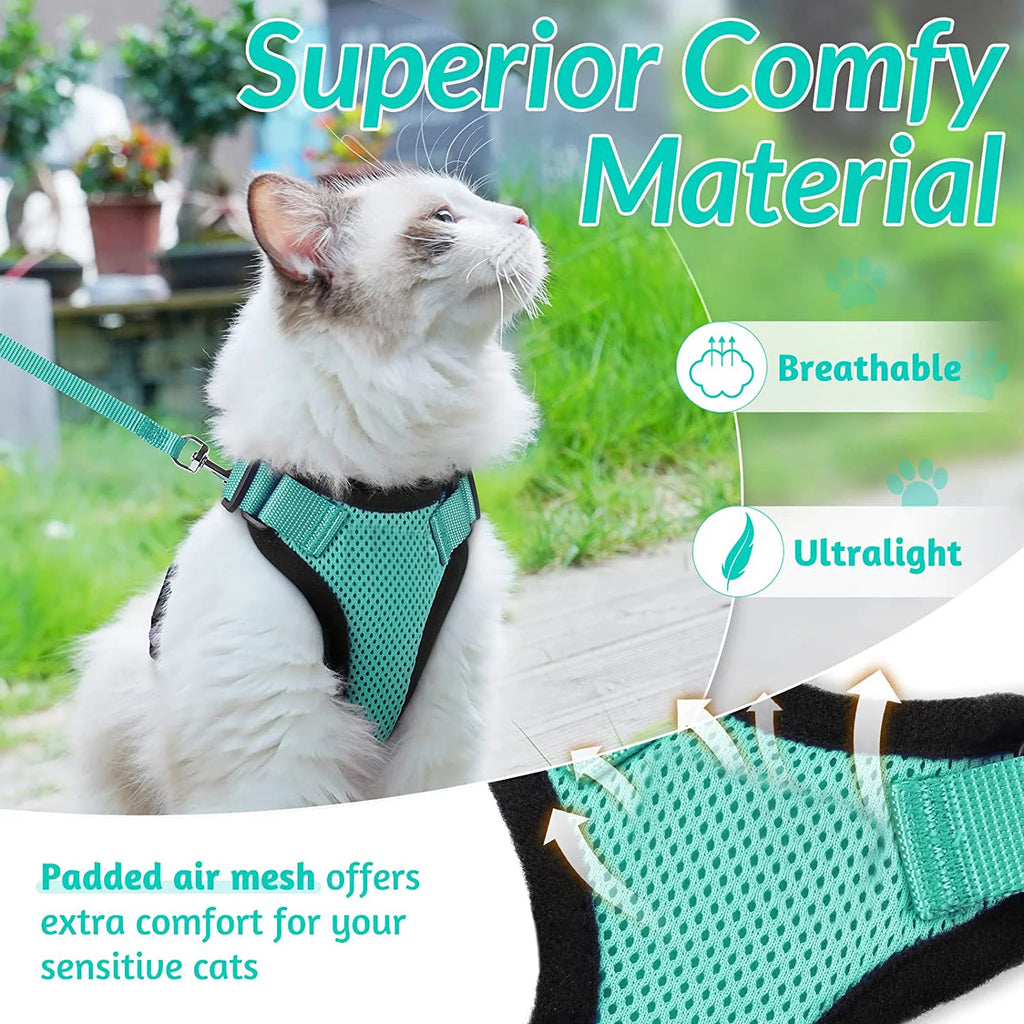 Cat Harness and Leash Set – Adjustable Vest for Walking
