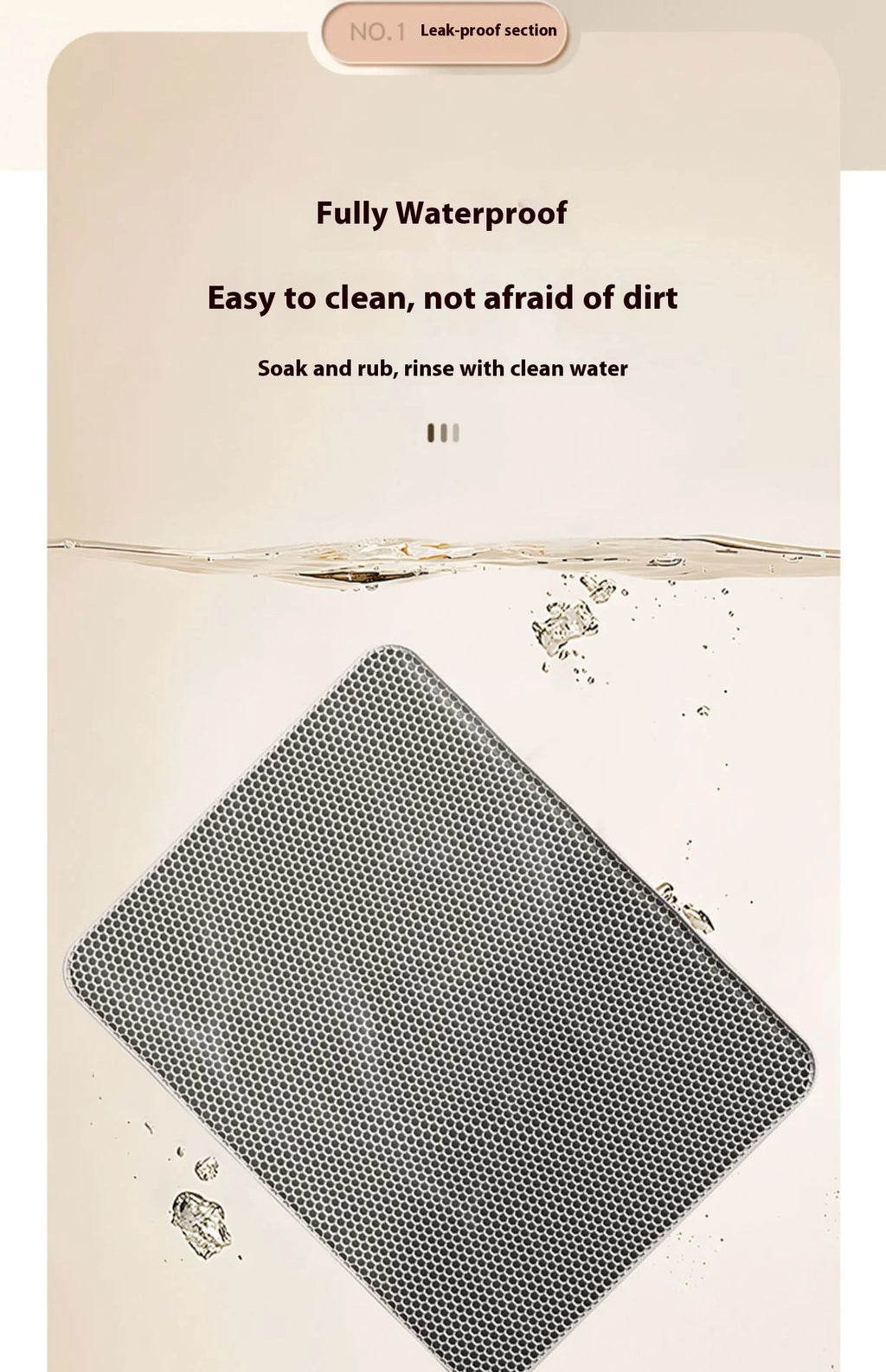 Cat Litter Mat – 2-Layer Waterproof Sand Trapping Mat