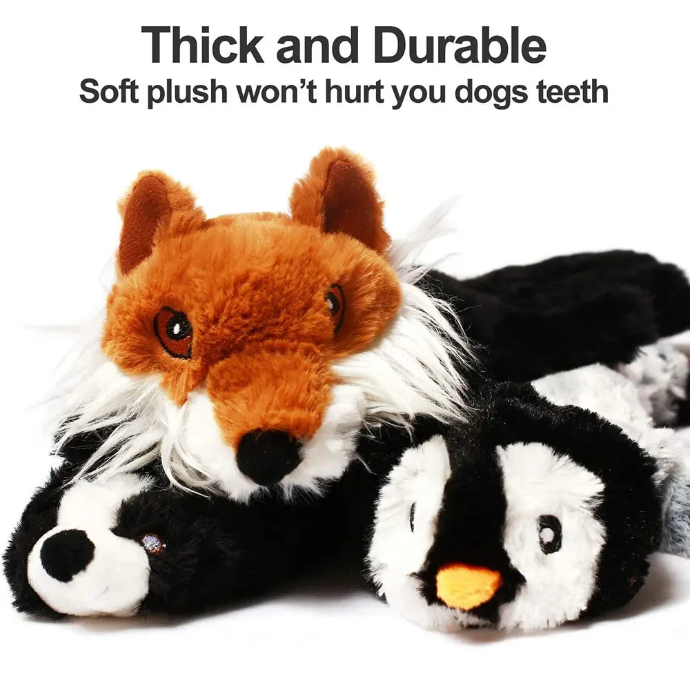 Long Plush Dog Toy – 45cm Squeaky Animal Chew Toy