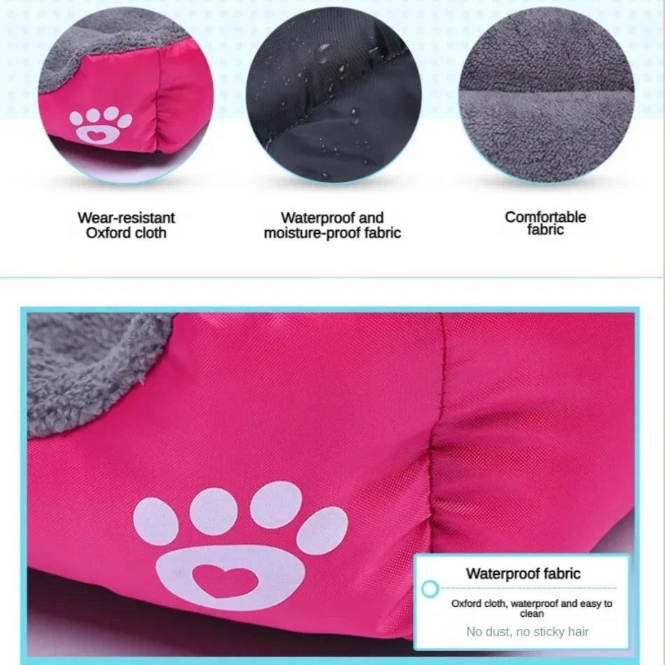 Soft Dog Sofa Bed – Washable Waterproof Warm Bed for Medium Dogs