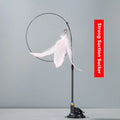 Cat Teaser Wand – Interactive Feather Toy with Bell & Suction Cup