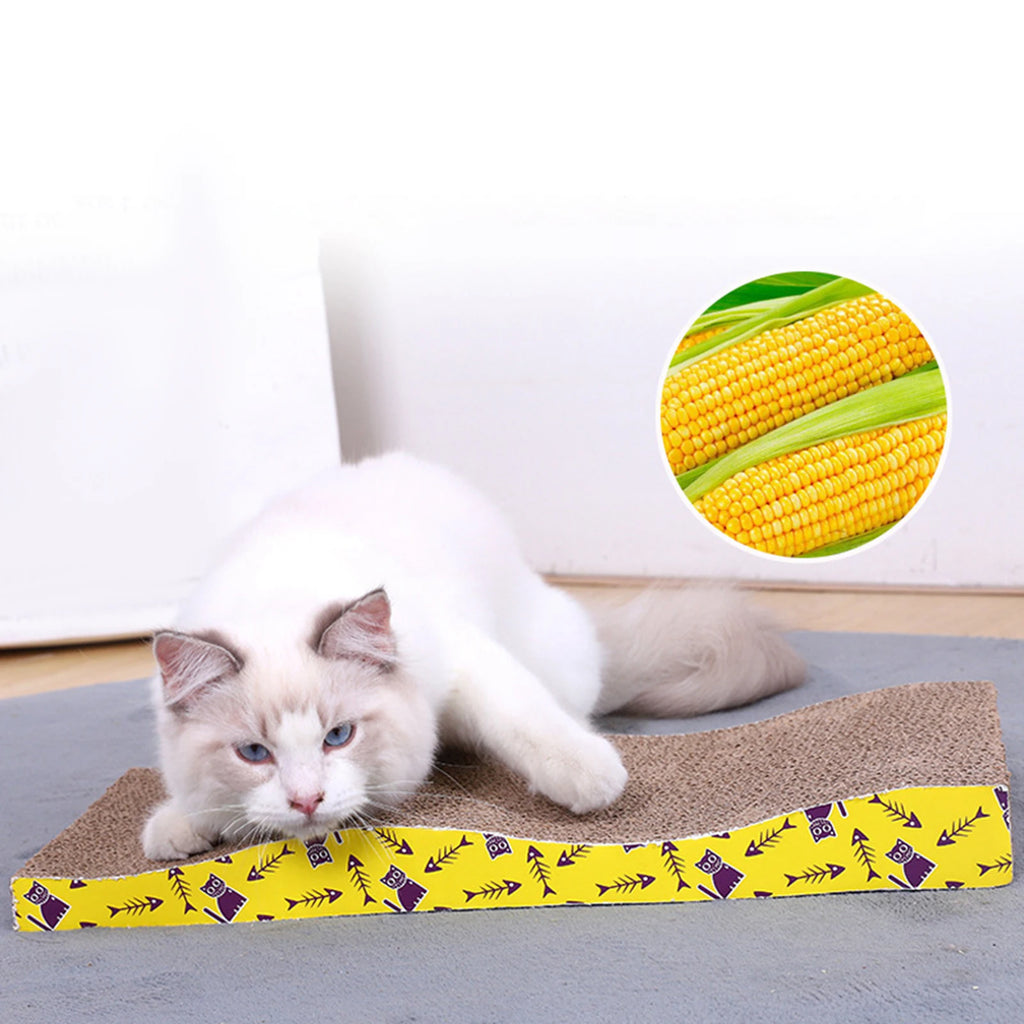 Cardboard Cat Scratcher – Lounge Bed & Scratching Pad for Cats