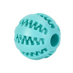 Dog Treat Dispensing Toy, Interactive Rubber Chew Ball