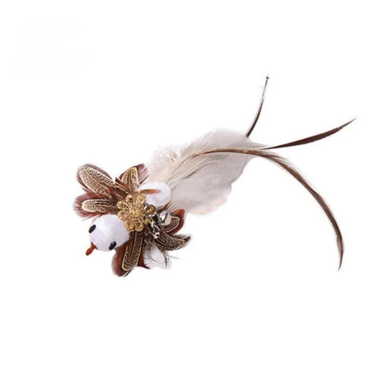 Interactive Feather Cat Wand with Bell & Suction Cup