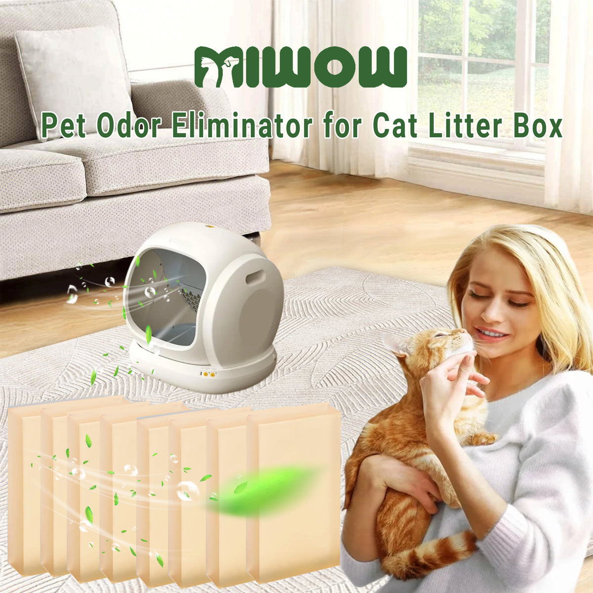 Cat Litter Deodorizer Replacement – Self-Cleaning Litter Box Accessory