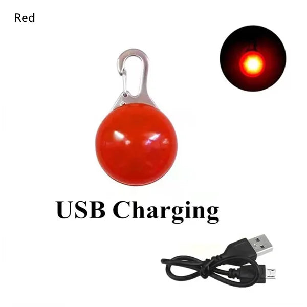 Rechargeable Dog Collar Light – LED Pet Safety Pendant